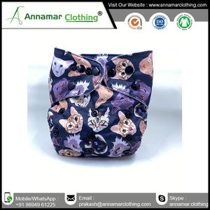 Varsbaby-couche réutilisable 100% coton biologique, 1 pièce, avec inserts pour unisexe, en tissu mousseline, pour les fabricants et les artistes de l'inde - Product Image 5