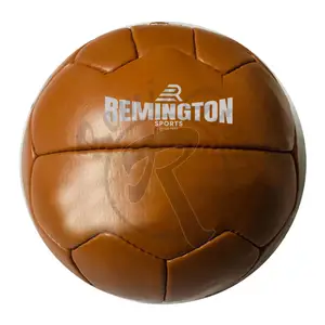 Bola de futebol de couro pu, alta qualidade, durável, costura à mão, venda no atacado direto de fábrica, bola de couro por remington sport
