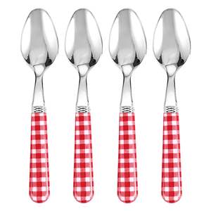 Elegant Stainless Steel Flatware for Weddings Restaurant Dining-Mirrored Spoon <b>Set</b> with Designer Handle Made Metal Kitchenware - Product Image 1