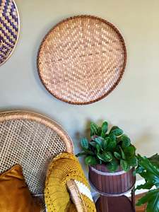 Home Decor Boho Green Striped Bamboo <b>Wall</b> Hanging Bamboo <b>Art</b> Decorations for Home <b>Wall</b> <b>Arts</b> - Product Image 3