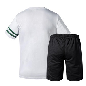Conjunto de ropa de manga corta atlética personalizada para hombre, camisetas de fútbol, uniforme de entrenamiento de equipo deportivo, conjunto de 2 piezas OEM - Product Image 2