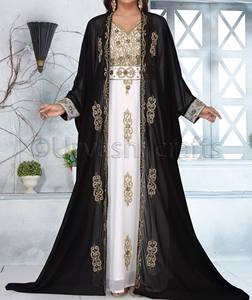 Robe marocaine longue en perles, Kaftan pour mariage musulman, collection 2020 - Product Image 2