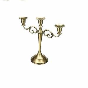 Candelabros decorativos de color negro, portavelas antiguo para decoración de bodas - Product Image 6