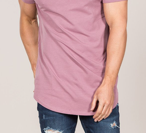 Camiseta de Corte Regular con Cuello Redondo y Dobladillo Curvo, Manga Corta para Hombre, Alta Calidad, Bajo MOQ, Sin Pedido Mínimo, OEM ODM, Mezcla de Algodón - Product Image 4