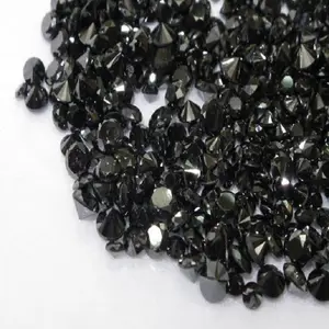Loose Black Diamonds AA Quality Natural 1.8 to 2.6 MM IGI Jewelry Decoration 10 Moh&#39;s Scale Round Brilliant Cut RRP Diamond