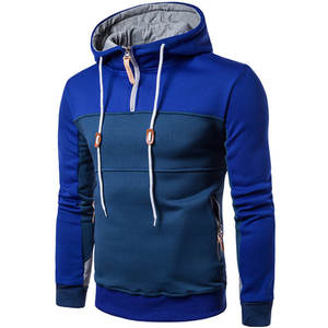 Bangladesh usine directe 100% coton hommes à capuche mode décontracté Sport Style avant fermeture éclair imperméable col rond doublé grande taille - Product Image 3