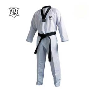 Uniformes de Karate personalizados al por mayor y ropa de artes marciales 100% tela de lana de algodón transpirable servicio OEM logotipo personalizado Color - Product Image 4