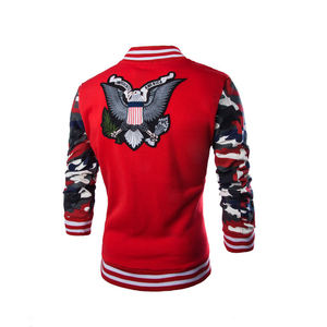 Chaqueta de bombardero universitaria con bordado exquisito para hombre de estilo personalizado, chaqueta ecuestre larga impermeable de talla grande, nueva condición - Product Image 4