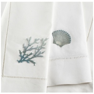 Servilletas de algodón con bordado personalizado para eventos, servilletas de alta calidad para mesa, Hotel y hogar, venta al por mayor, con diseños de mariscos - Product Image 2