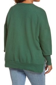 Sweat à capuche à manches longues en polaire pour femmes, sweat-shirt actif à poche kangourou, vente en gros sur mesure - Product Image 5