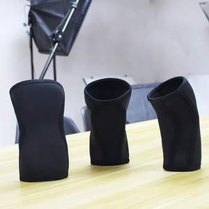 2022 New Solid Black Knee Sleeve For Men Keep Warm Fleece Custom Leg Warmers <b>Support</b> Outdoor knee sleeve - Product Image 6