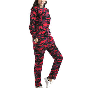 Totalmente sublimado poliéster hecho de algodón de las mujeres de trajes de sudor en la manga para la temporada de invierno - Product Image 5