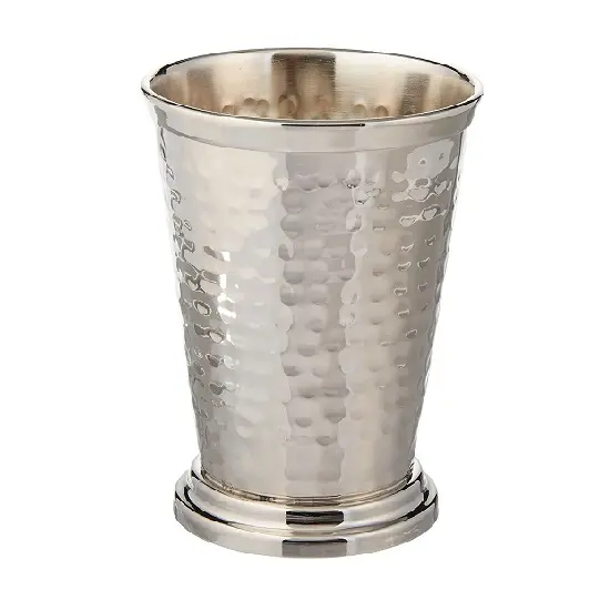 Aço inoxidável Venda Quente Hammered Metal Handmade Mint Julep Cup Fabricante da Índia Cobre Banhado Julep Cup