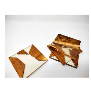 Sous-verre en pierre de résine blanche époxy de haute qualité et sous-verre de tapis de vaisselle de cuisine en pierres précieuses de vente chaude grands sous-verres - Product Image 2