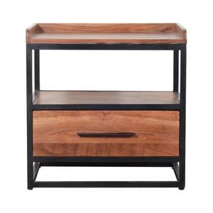 Modern Industrial Design Solid Wood Furniture <b>Iron</b> & Wooden Nightstand <b>Table</b> for Hall & School for Living Room Decoration - Product Image 4