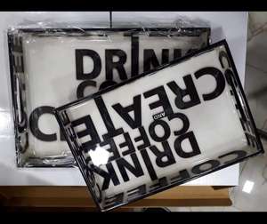 Bandeja DE SERVICIO DE MADERA rectangular de diseñador de hoteles para bodas en casa, para decoraciones navideñas y regalos - Product Image 4