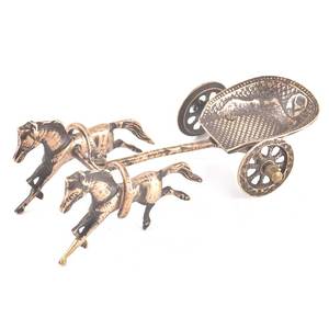 Estatuilla de latón dorado hecha a mano, carro antiguo tirado por dos caballos, esculturas, estatua, piezas llamativas, artículos de regalo de decoración - Product Image 3