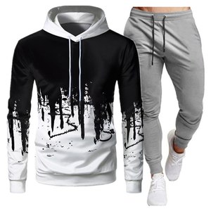 Wholesale Men's Stylish Winter Windproof Tracksuit Sets Customized Designer Print High Quality 100% Cotton Polyester Quick Dry - Product Image 4