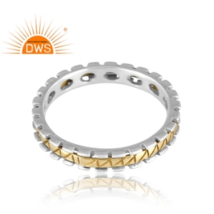 Hecho a mano fina plata esterlina unisex Spinner anillo texturizado fabricante de joyas de plata - Product Image 3