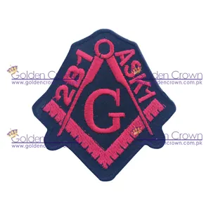 Masonic Square Compass Embroidered Patch | Custom Patches Supplier