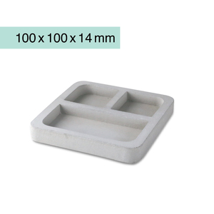 Organisateur de bureau gris avec trois compartiments pour pinces et fournitures de bureau - Product Image 5