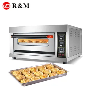 Electric single deck bakery bread oven machine baking oven baking tray commercial with stone steam bakery equipment