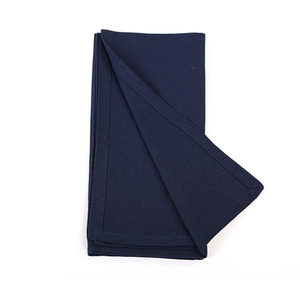 Serviettes en tissu 100% coton biologique, lot de 50 pièces, très doux, de couleur bleue foncée - Product Image 1