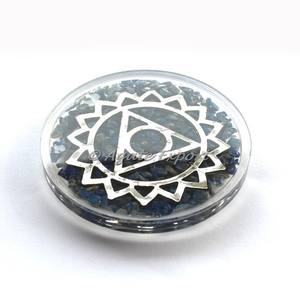 Posavasos de orgón de Chakra de garganta personalizado en artesanía de piedra semipreciosa DE LA India - Product Image 1