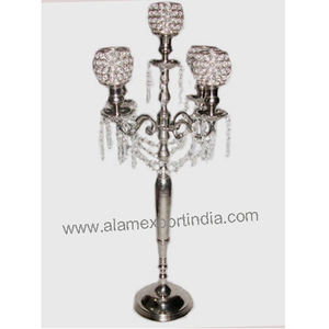 5 brazos decoración del hogar velas cena boda fiesta candelabros de metal retro titular centro de mesa - Product Image 5