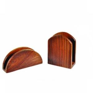 Porte-serviettes en bois maison et cuisine Table de bar de restaurant Porte-serviettes en bois en papier et porte-2 formes - Product Image 1