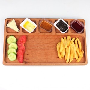 Bandeja de Servir de Madera Ecológica Hecha a Mano con Diseño Moderno y Lujoso, Forma Rectangular para Mesa de Comedor, Uso en el Hogar y Restaurantes - Product Image 3