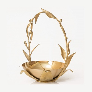 Tazón Decorativo de Acero Inoxidable de Primera Calidad, Diseño Moderno, Color Dorado, Tazón para Servir Postres al Precio Más Bajo - Product Image 1