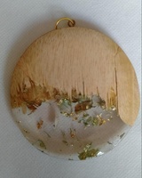 Collier tendance 2024 avec pendentif unique en résine naturelle et bois, chaîne à maillons, pour femme, chic, personnalisé, style bohème, idéal pour les soirées