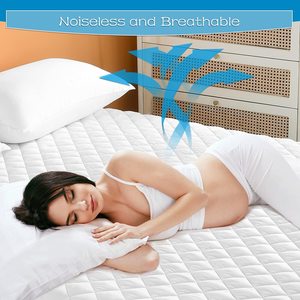 Đệm Lót Được Trang Bị Đệm, Bảo Vệ Nệm Thoáng Khí Chống Nước 100%, Phần Trên Đệm Không Ồn Ào, Được Trang Bị Sâu 8 "-26" - Product Image 3