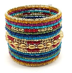 Miyuki-pulsera de cuentas con abalorios para mujer, brazalete de color azul y rosa dorado, accesorios de moda para fiesta - Product Image 4