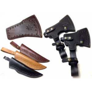 Funda de cuero de grano rico para cuchillos y hachas, producto superior de fábrica prémium - Product Image 1