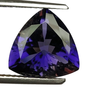 High Quality 12mm Trillion Cut <b>Natural</b> IOLITE Gemstone Faceted Loose Stone Wholesale Factory Price Per Carat Certified by IGI - Product Image 2