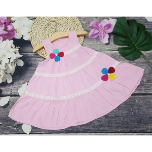 Summer Cute Kids Wear Clothing A-Line Cotton Sleeveless Baby Girls Dresses 2-7 Years Made in Vietnam - Product Image 3