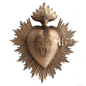 Coeurs sacrés en métal Milagros pour décor catholique et cadeau - Product Image 5