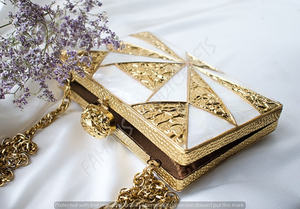 Base de Metal de embrague hecho a mano con incrustaciones de perlas, a precio asequible - Product Image 2