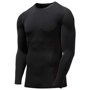 Camisas de compresión personalizadas para hombres Ropa de gimnasio ajustada OEM con tela que absorbe la humedad - Product Image 1