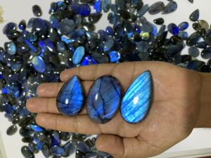 Azul llamativo ovalado pera Marquesa cabujón Natural suelto AAAA labradorita piedra preciosa IGI certificado Fancy Mix forma sin tratamiento - Product Image 5