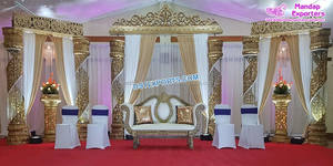 Escenario de Cristal para Recepción de Boda de Estilo Abierto, Mandap y Decoración de Escenario de Plan Abierto de Cristal, Bodas Hindúes, Escenario/Mandap de Concepto Abierto, EE. UU. - Product Image 2