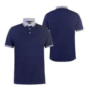 신상품 맞춤형 폴로 셔츠 최고 품질 남성용 다크 블루 폴로 셔츠 작업 남성용