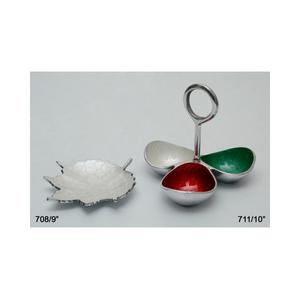Metal White and Red <b>Enamel</b> Decorative Modern <b>Bowl</b> for Eating Purpose Handmade Customized Logo - Product Image 1