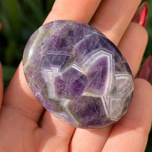 Piedra de Palma de Cristal de Amatista y Ágata Pulida Natural de Alta Calidad, Piedra Curativa Semipreciosa, Decoración del Hogar, Gema de Feng Shui, Amuleto - Product Image 3