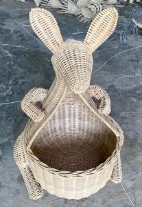 Cestas de almacenamiento modernas en forma de canguro de ratán Natural, nuevo Diseño Artesanal de animales para el hogar, Hospital, sala de estar al aire libre - Product Image 4