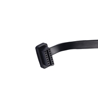 Conector OBD2 Hembra de 16 Pines, Cable Plano Tipo T OBD de 16 Pines Macho a Hembra para Lectura de Códigos de Error OBD2