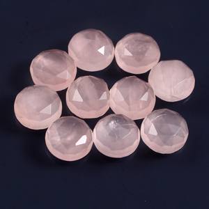 Piedra preciosa Natural de cuarzo rosa tallada, piedra preciosa redonda de 6mm a 25mm, precio al por mayor - Product Image 1