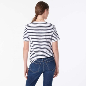 T-shirts blancs unisexes à manches courtes et col rond, personnalisables, en coton 100% écologique et respirant, vente en gros pour femmes - Product Image 3